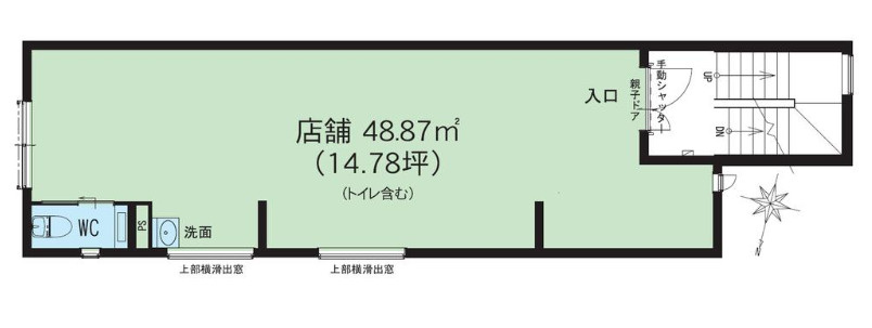 大阪市福島区吉野２丁目の店舗事務所の間取り