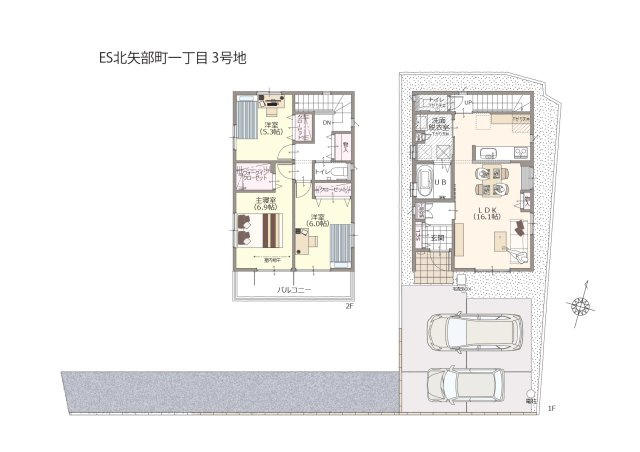 【間取り】 | 清水区北矢部町一丁目　新築戸建　3号棟 | 使い勝手の良い3LDK♪お子様の成長に合わせて使うお部屋を選べます♪