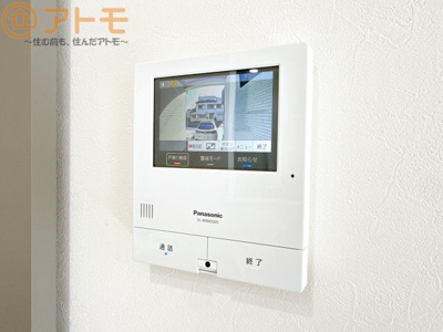 【防犯設備】 | 清水区北矢部町一丁目　新築戸建　1号棟 | TVモニター付きインターホンは訪問者を確認することができて、防犯性に優れています♪