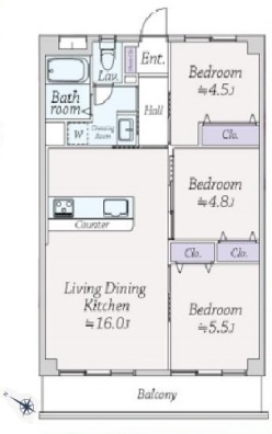 秀和亀戸天神橋レジデンスの間取り