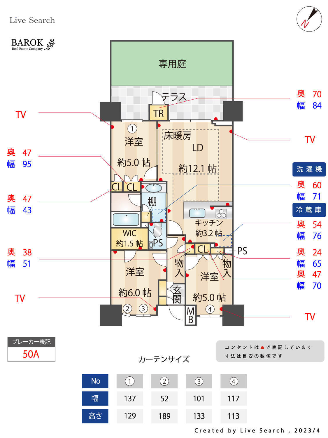 パークホームズ六本松フォレストクロスの間取り