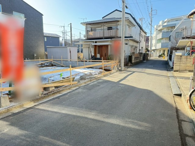 川越市上野田町　新築一戸建て　1号棟の前面道路含む現地写真|撮影済み