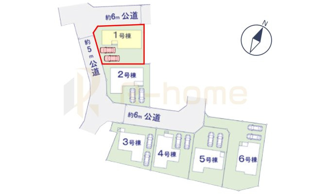 土浦市上高津2期　新築戸建て　1号棟の区画図|大きなお買い物だからこそ、メリット・デメリットを伝えさせて頂きます。
R-homeにお任せください♪
