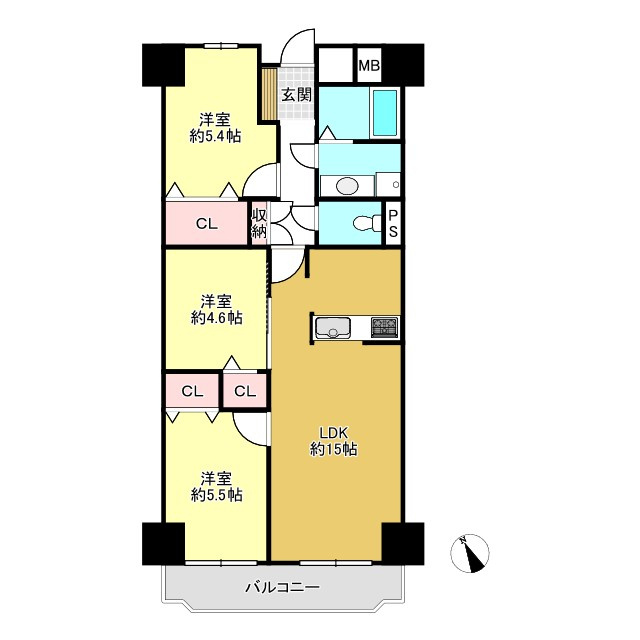 ローズハイツ宝塚の間取り