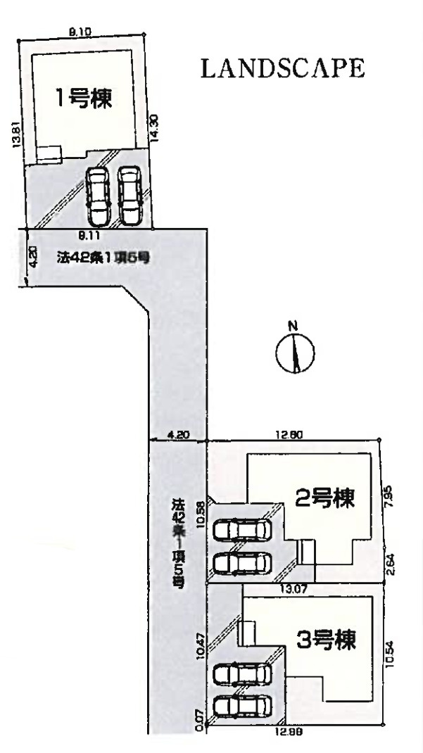 川越上野田町第2　新築一戸建て　3号棟の区画図|３号棟