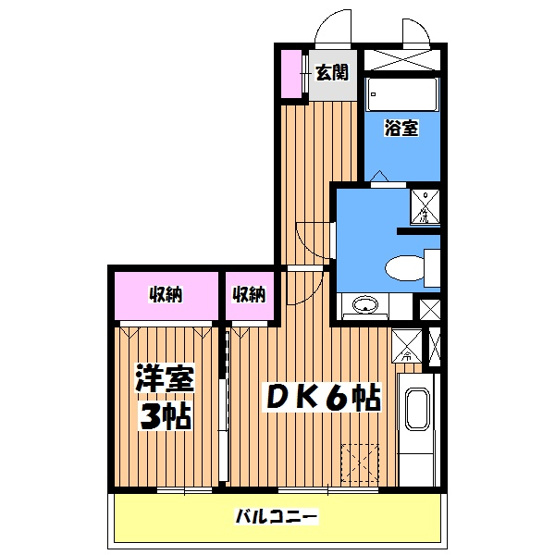 【間取り】 | ロイヤルコートKay　B