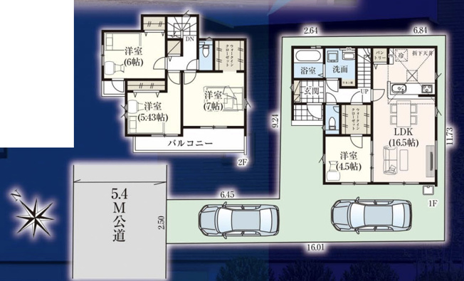 【間取り】 | 桶川市朝日3期　GRAFARE　新築戸建　全1棟　1号棟