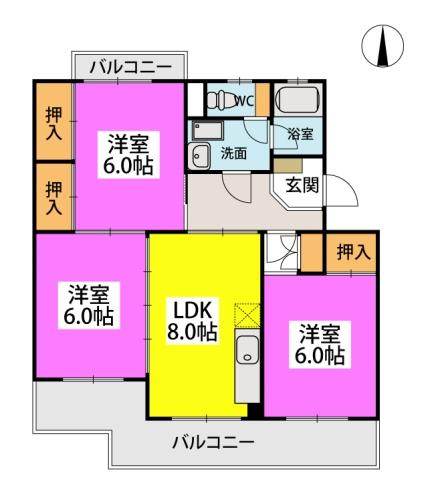 ビレッジ都府楼IIの間取り