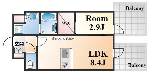 エスリード神戸三宮ヒルズの間取り