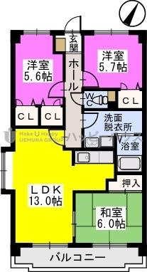 プレステージ塔原の間取り