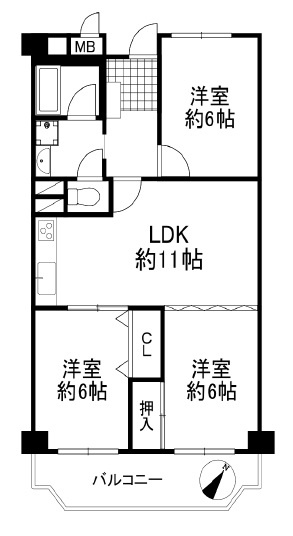 芦屋山ノ手アーバンライフの間取り