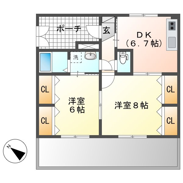 AXIA倉敷の間取り