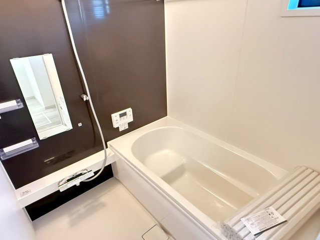 川越市木野目1期　新築一戸建て　1号棟の浴室|きれいなお風呂です