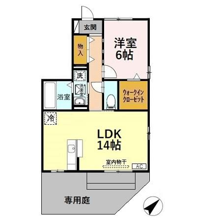 フルール福岡の間取り