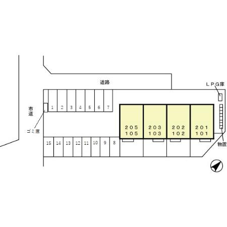 フルール福岡の区画図