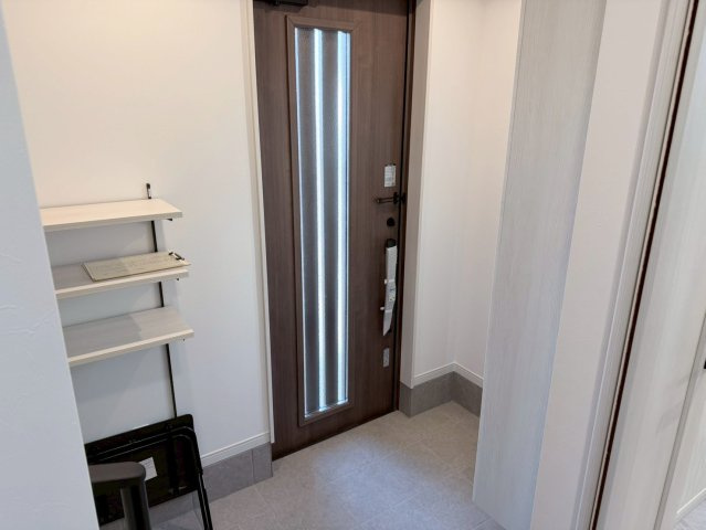 川越市志多町R６　新築一戸建て　A号棟の玄関|きれいな玄関です