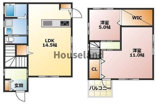 有本戸建の間取り