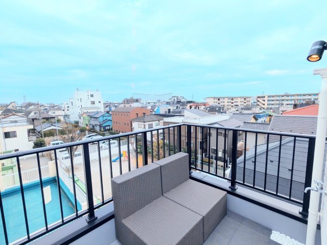 葛飾区奥戸２丁目の新築戸建の展望|～バルコニー含む眺望写真～