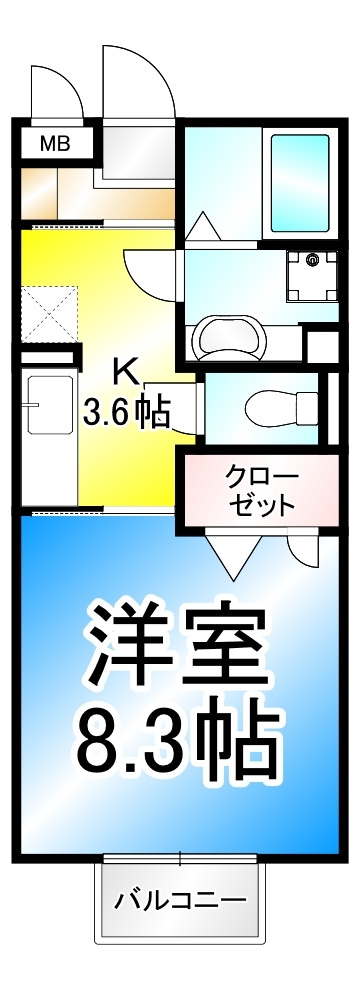 レジデンスフラワーⅡの間取り