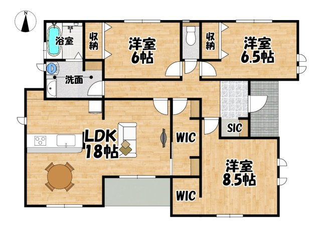 多賀城市大代12期の間取り