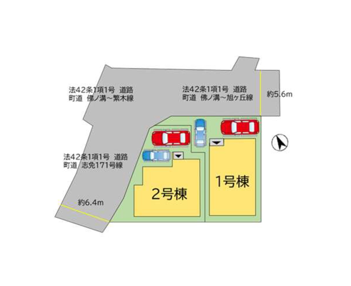 糟屋郡須恵町旅石第26-2棟（2号棟）の区画図|配置図