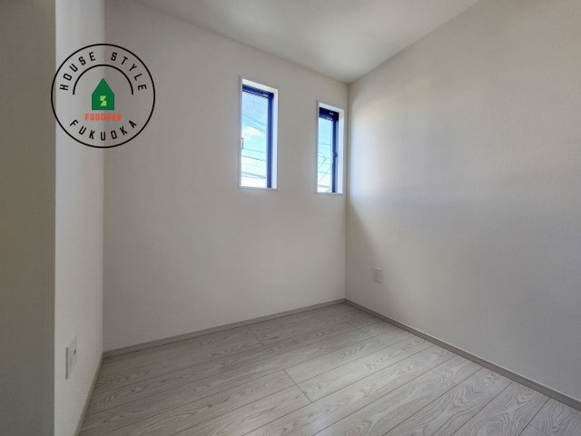 糟屋郡須恵町旅石第26-2棟（2号棟）の和室|将来的に、琉球畳を引きまして和室風にすることも可能です。