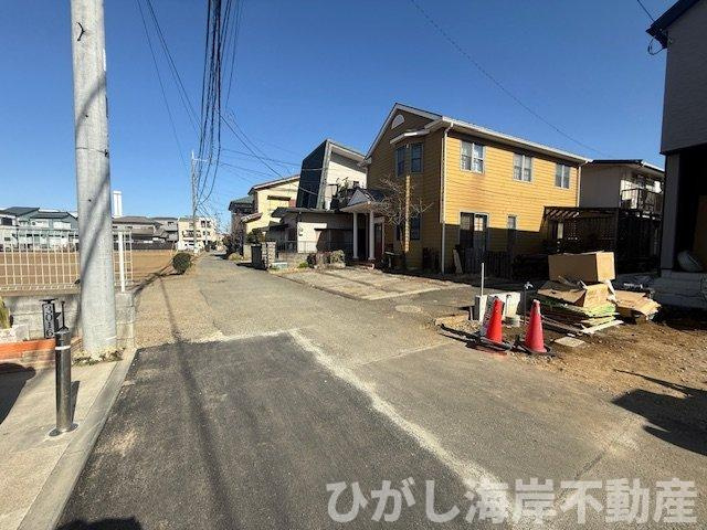 茅ヶ崎市萩園　新築戸建　全２棟の外観|1月16日撮影　建築中　現地外観