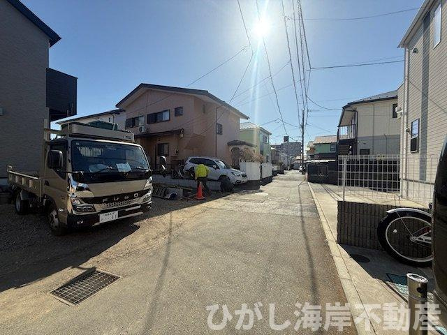 茅ヶ崎市萩園　新築戸建　全２棟の駐車場|1月16日撮影　工事中　駐車スペース