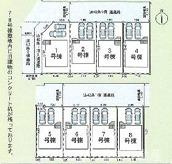 平塚市御殿4丁目  　新築戸建　全8棟の区画図|対象地は5号棟です