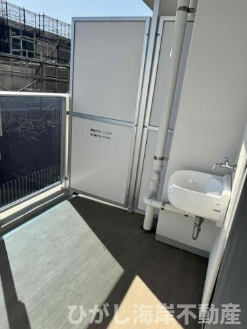 Ｎｉｓｓｈｉｎ　Ｇｒａｎｄｐａｌａｃｅ茅ヶ崎東海岸のバルコニー|スロップシンク付きバルコニー