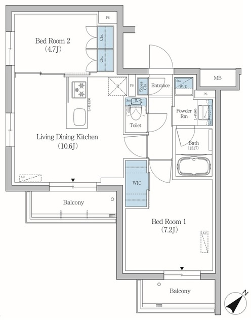プライムブリス品川旗の台の間取り