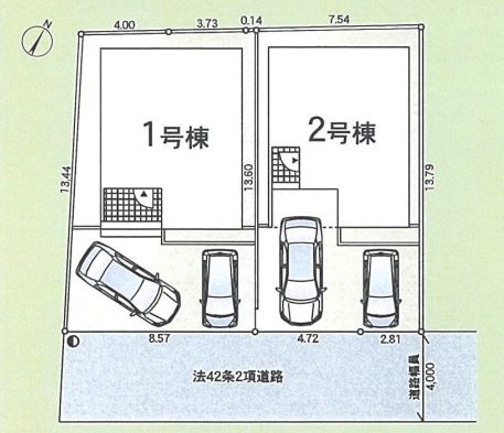 平塚市達上ケ丘新築戸建て　第4-2号棟の区画図|区画図「平塚市達上ケ丘新築戸建て」
