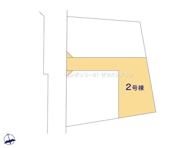 前橋市北代田町1期 2号棟の区画図|区画図