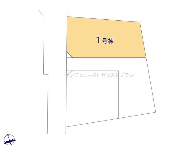 前橋市北代田町1期 1号棟の区画図|区画図