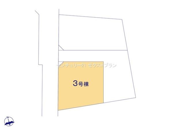 前橋市北代田町1期 3号棟の区画図|区画図