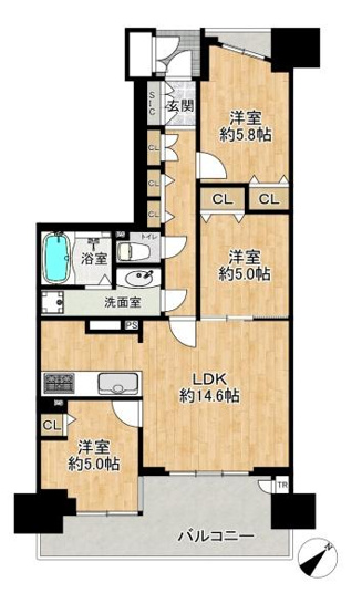 【間取り】 | フィレール西神南