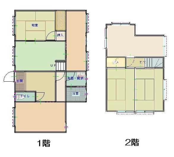 和歌山市冬野　中古戸建の間取り