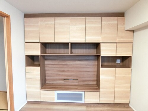 ライオンズ比治山本町の収納|リビング・ダイニングの棚　※内装工事前