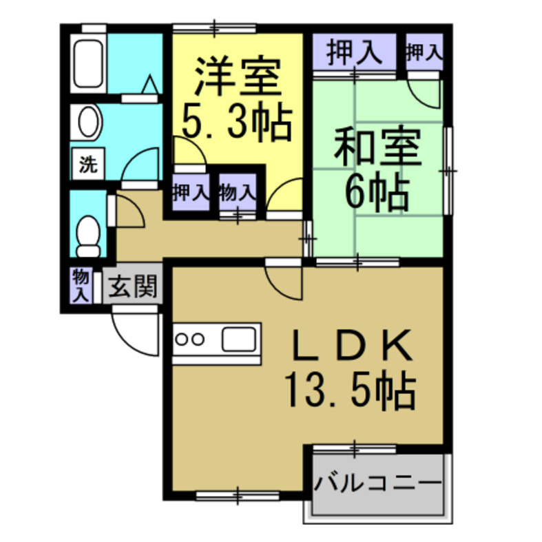 メモリーステージ　Bの間取り