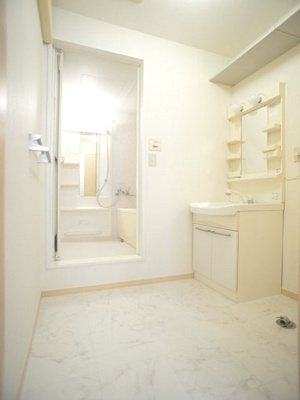 【独立洗面台】 | ヴィヴァーチェB | 洗髪洗面化粧台と洗濯機置き場があります♪