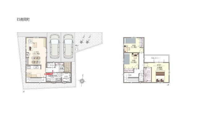 【間取り】 | 清水区南岡町　新築戸建　全1棟 | 使い勝手の良い3LDK♪お子様の成長に合わせて使うお部屋を選べます♪