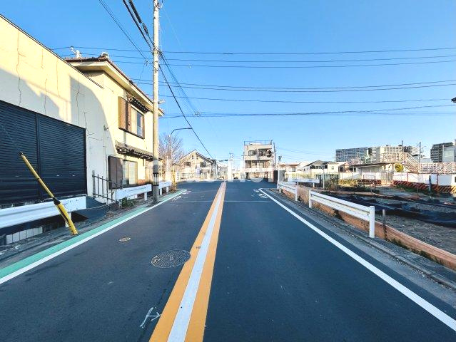 江戸川区東葛西1丁目新築分譲住宅の前面道路含む現地写真|全面道路