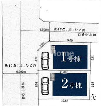 江戸川区東葛西1丁目新築分譲住宅の区画図|区画図