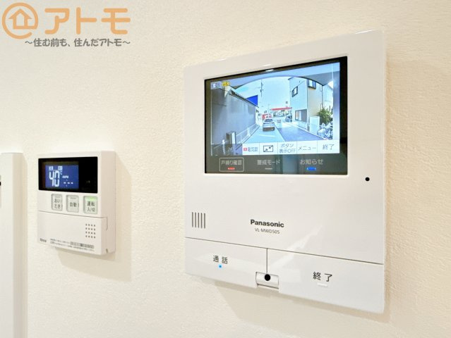 【防犯設備】 | 清水区入江三丁目　新築戸建　全1棟 | TVモニター付きインターホンは訪問者を確認することができて、防犯性に優れています♪