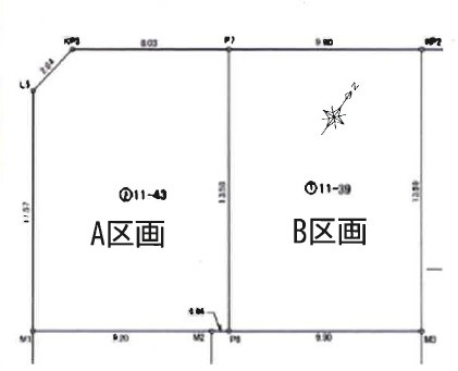 川越市広栄町　建築条件なし売地　「川越駅」徒歩18分　敷地40坪　【大塚小学区】の土地図