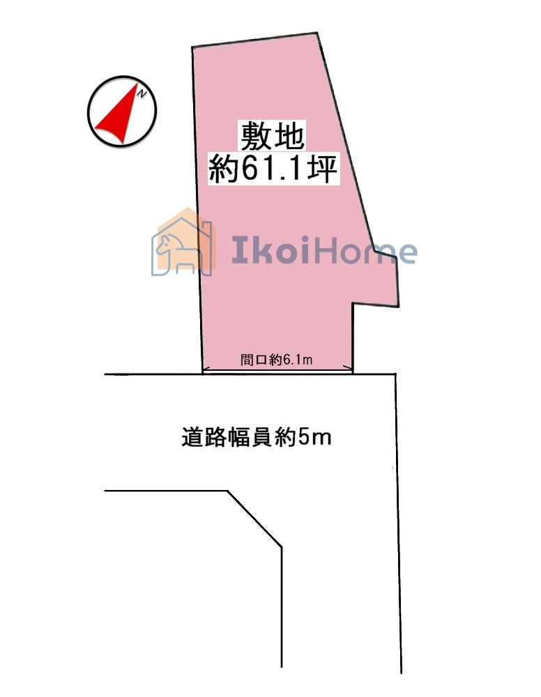 明石市魚住町西岡　土地の土地図|敷地面積61.1坪！建築条件ございませんのでお好きなハウスメーカーで建築可能です♪