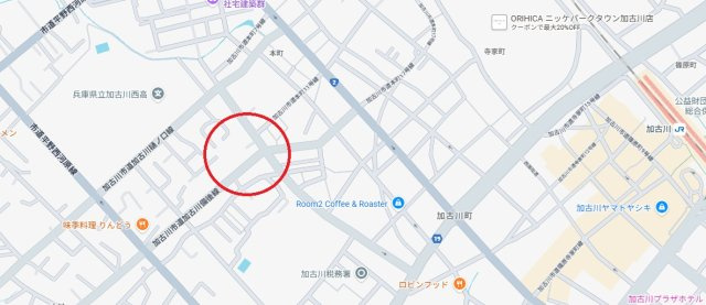 加古川市加古川町本町2期　JR「加古川駅」徒歩14分の地図