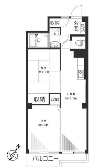 マンション西目黒苑の間取り