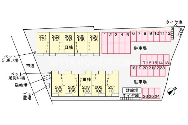 ガーデン・アイリスⅡの区画図|敷地内区画図になります◎
