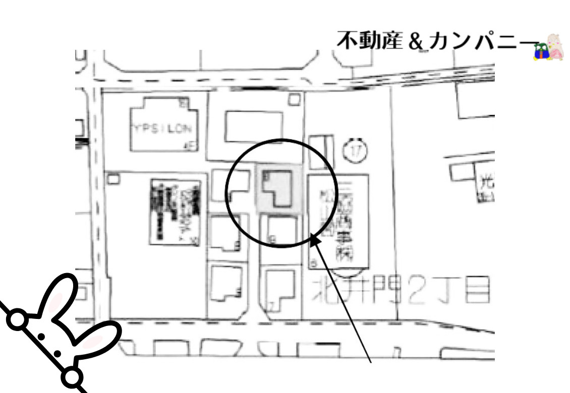 北井門２丁目のおトチ　松山市北井門2丁目売土地の土地図